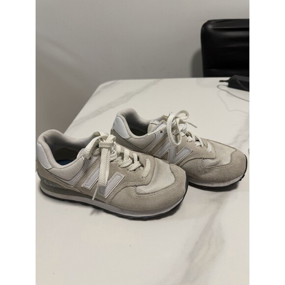 New Balance Shoes - New Balance 574 Core Women’s 7 Nimbus Cloud White Suede Mesh Sneakers WL574EVW